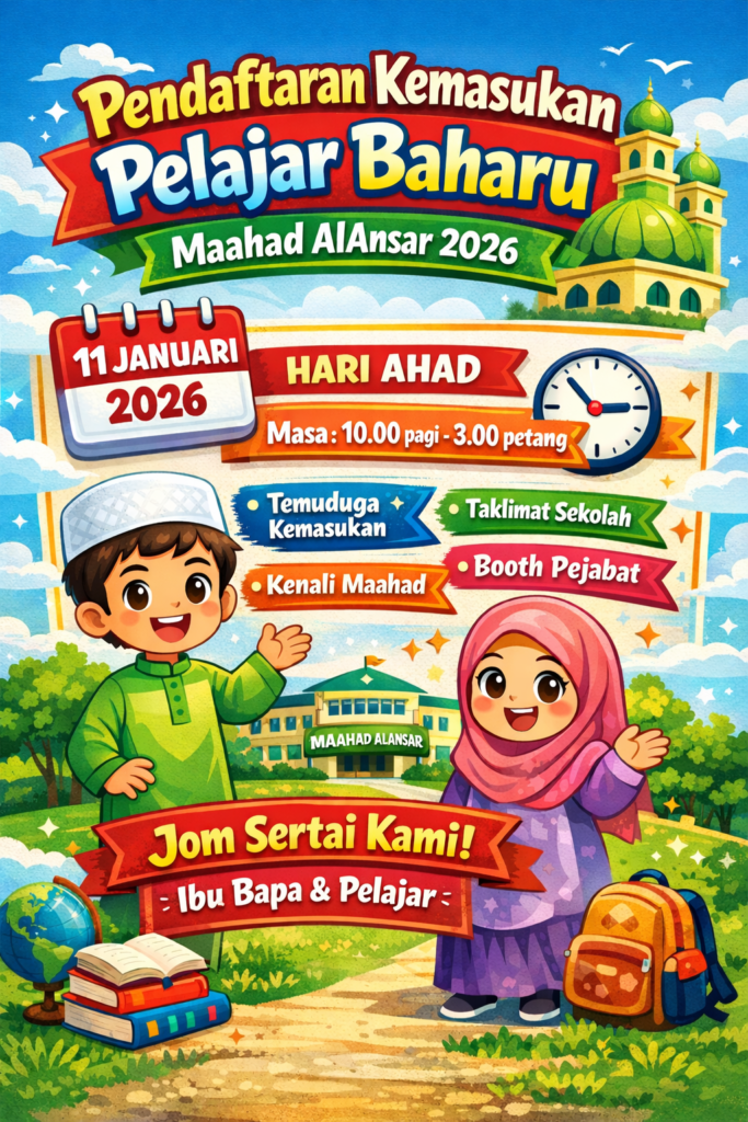 PEMBUKAAN PENDAFTARAN PELAJAR BAHARU